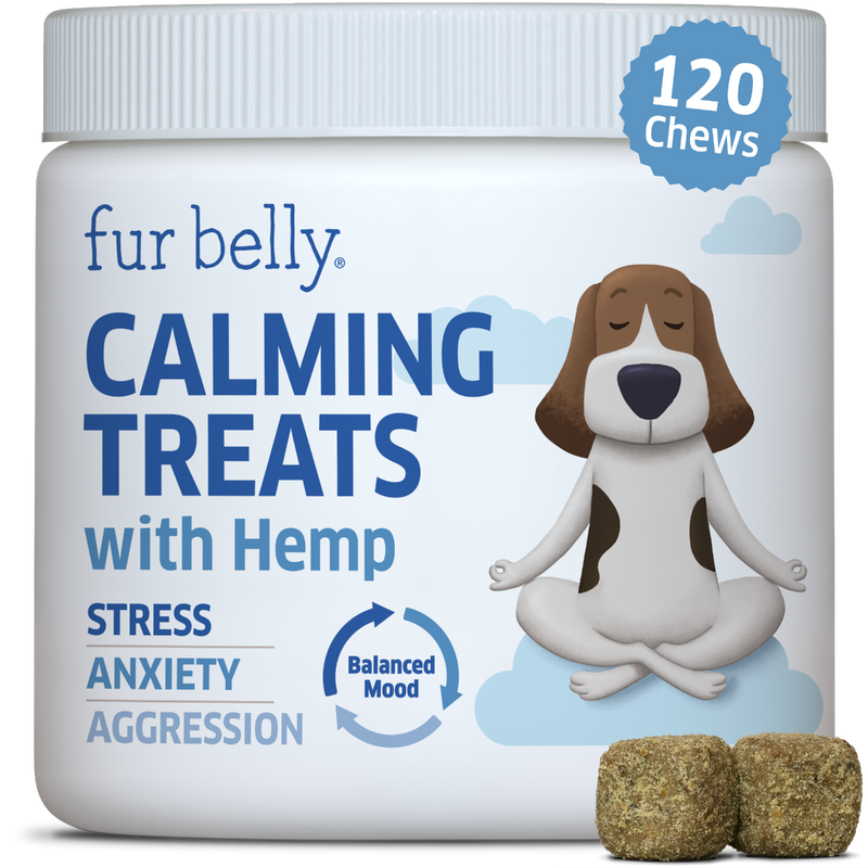 calming treats with hemp for dogs, dog calming treats, reduce stress