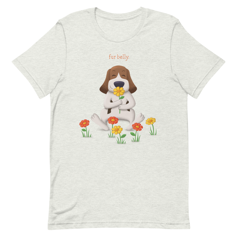 fur belly Flower T-shirt