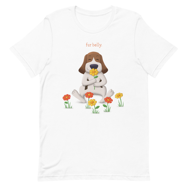 fur belly Flower T-shirt