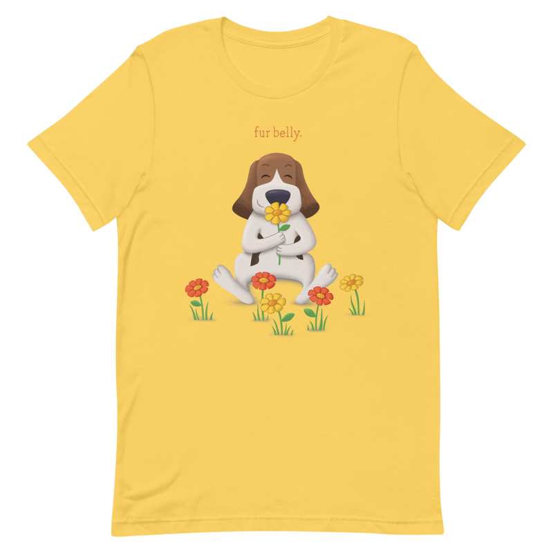 fur belly Flower T-shirt